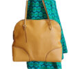 Gucci Bree Dome Yellow Leather Tote Bag on shoulder