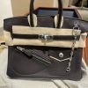 Hermes Birkin 25 Rock Black Volupto PHW Limited Edition