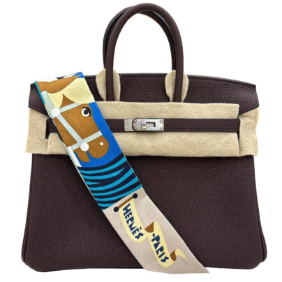 Hermes Birkin 25 Rouge Sellier Togo Palladium Hardware