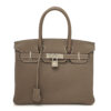Hermes Birkin 30 Etoupe Togo Leather Palladium Hardware with lock