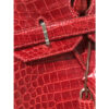 Hermes Birkin 35 Bag Red Crocodile Porosus Palladium Hardware leather