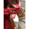 Hermes Birkin 35 Bag Red Crocodile Porosus Palladium Hardware serial