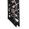 Hermes Black Silk Twilly with Key motifs 1