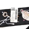 Hermes Black Silk Twilly with Key motifs back