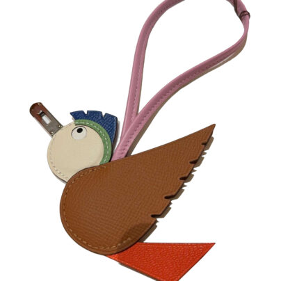 Hermes Charm Bag Accessory in Veau Epsom and Palladium Hardware