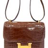 Hermes Constance 18 Miel Shiny Alligator Gold Hardware
