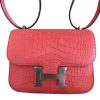 Hermes Constance 18 Mini Alligator Bougainvillea Palladium Hardware