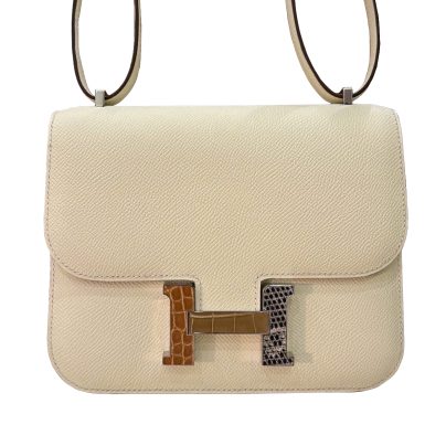 Hermes Constance 18 Mini Epsom Nata Alligator Lizard Touch Hardware Limited Edition