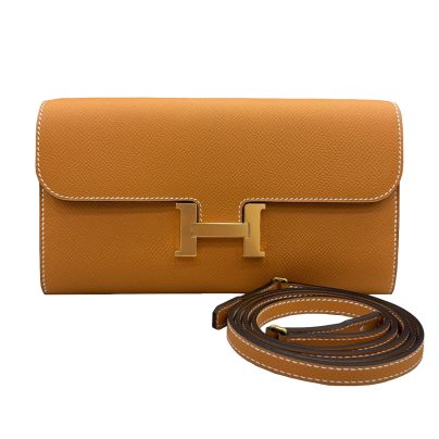 Hermes Constance Long To Go Wallet Gold Epsom GHW