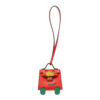 Hermes Kelly Quelle Idole Bag Charm Accessory Chevre Mysore Capucine Jaune Vert GHW