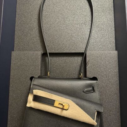Hermes Kelly Sellier 20 Desordre Black Epsom GHW