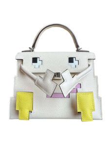 Hermes Kellydole Picto Epsom Nata White Lime Mauve Sylvestre PHW