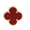 Van Cleef & Arpels Sweet Alhambra Carnelian 18k Rose Gold Earrings clover