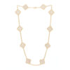 Van Cleef and Arpels Vintage Alhambra 10 Motifs Necklace 18k Yellow Gold Mother Of Pearl