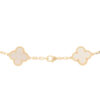 Van Cleef and Arpels Vintage Alhambra 10 Motifs Necklace 18k Yellow Gold Mother Of Pearl VCA stamp