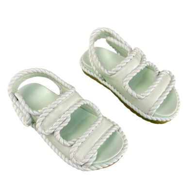 Bottega Veneta Jack Flat Sandals SS24 White leather