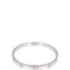 Cartier Love Bracelet PM 18k White Gold Size 15 side hinge