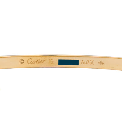 Cartier Love PM Small 18k Yellow Gold Bracelet Size 16