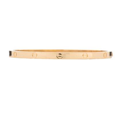 Cartier Love PM Small Yellow Gold Bracelet Size 16
