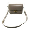 Celine Triomphe Medium Grey Shiny Calfskin Bag