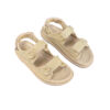 Chanel Beige Raffia Dad Sandals CC pearl embellishments Size 37
