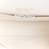 Chanel Classic Timeless Medium Double Flap White Caviar Goldtone Hardware Stamp