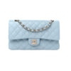 Chanel Classic Timeless Medium Light Blue Caviar Double Flap