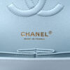 Chanel Classic Timeless Medium Light Blue Caviar Double Flap stamp