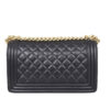Chanel Medium Boy Flap Black Lambskin Goldtone Hardware back