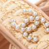 Chanel Raffia Beige CC Dad Sandals pearl cc