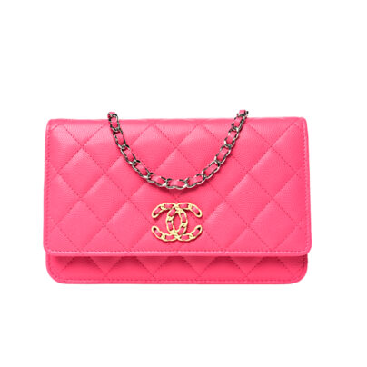Chanel WOC 19 Caviar Pink Leather Bag GHW
