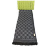 Gucci GG Black :Grey Wool Blend Scarf