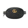 Gucci GG Marmont Black Matelasse Belt Bag Gold Hardware