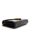 Gucci GG Marmont Chain Wallet Black Matelasse Gold Hardware bottom
