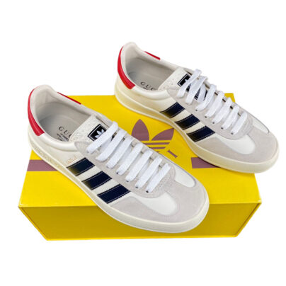 Gucci x Adidas Sneakers in White Black Red