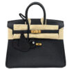 Hermes Birkin 25 Black Togo Leather Gold Hardware
