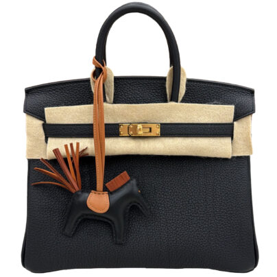 Hermes Birkin 25 Black Togo Leather Gold Hardware
