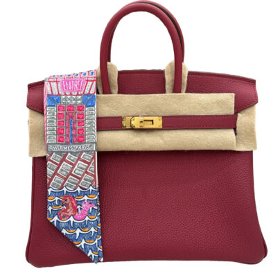 Hermes Birkin 25 Rouge Grenat Togo Gold Hardware