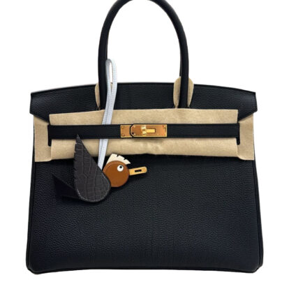 Hermes Birkin 30 Black Togo Gold Hardware