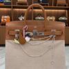Hermes Birkin HAC 40 Gold Evercolor Leather Ecru Toile PHW