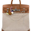 Hermes Birkin HAC 40 Gold Evercolor Leather Ecru Toile Palladium Hardware