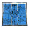 Hermes Carre H Superhero Blue Silk Scarf back