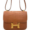 Hermes Constance 18 Gold Matte Crocodile Leather Gold Hardware