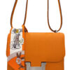 Hermes Constance 18 Orange Epsom Palladium Hardware