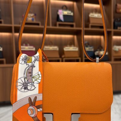 Hermes Constance 18 Orange Epsom Palladium Hardware main image