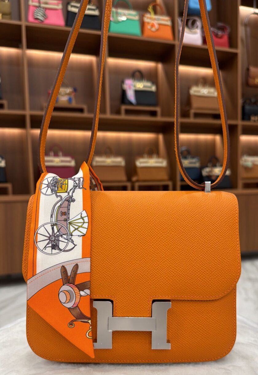 Hermes Constance 18 Orange Epsom Palladium Hardware main image