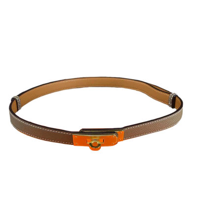Hermes Kelly 18 Belt Etoupe Epsom Gold Hardware