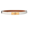 Hermes Kelly 18 Belt White Epsom Gold Hardware
