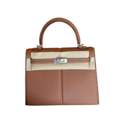 Hermes Kelly 25 Padded Gold Swift Palladium Hardware