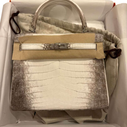 Hermes Kelly 25 Retourne Himalaya Niloticus Crocodile PHW
